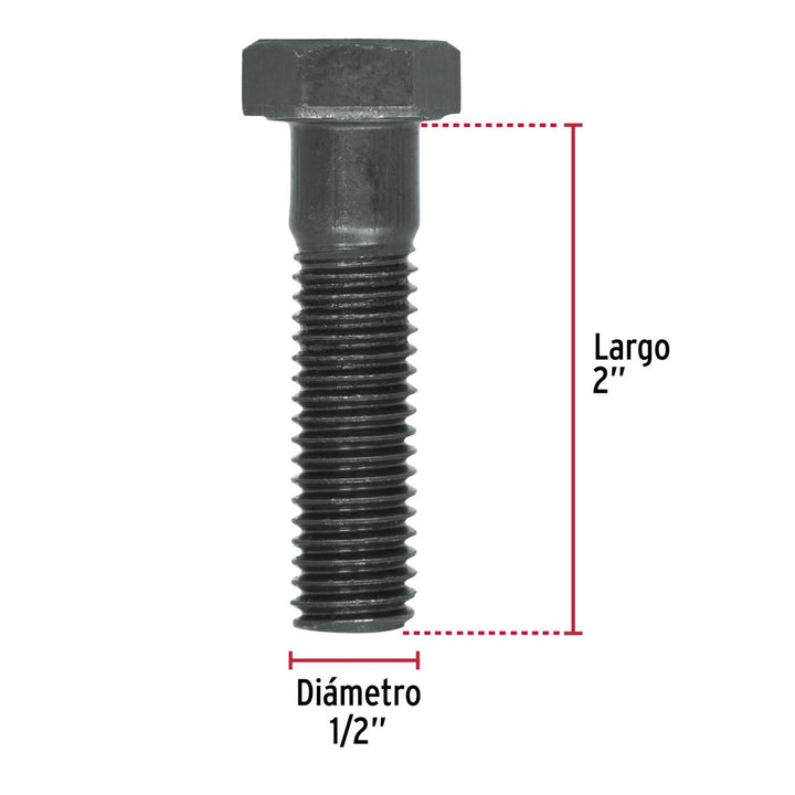 Tornillo Grado 5, 1/2 x 2', bolsa con 30 piezas Fiero - Mundo Tool 