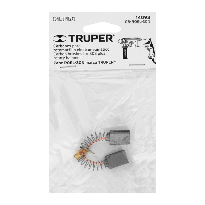 Bolsa con 2 carbones de repuesto para ROEL-30N, TRUPER - Mundo Tool 