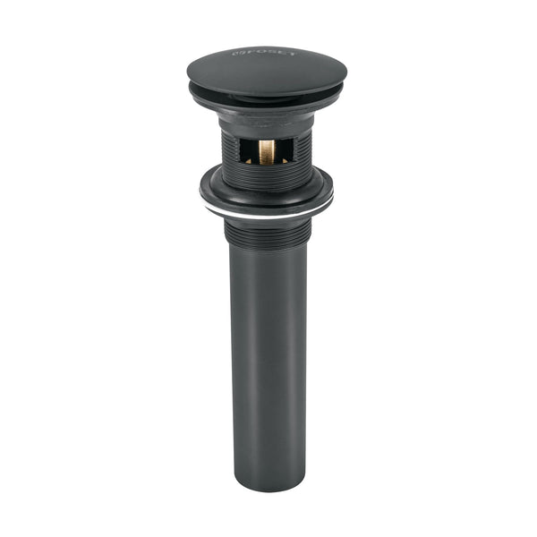Foset CE-226M, Contra para lavabo 1-1/4″ con rebosadero de latón color negro - Mundo Tool 