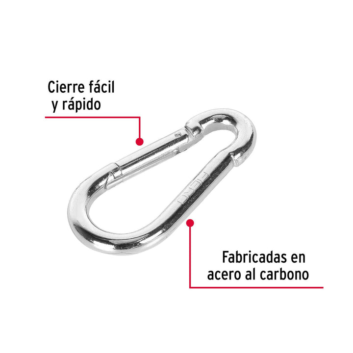 Bandola mosquetón de acero 5/16", Fiero - Mundo Tool 