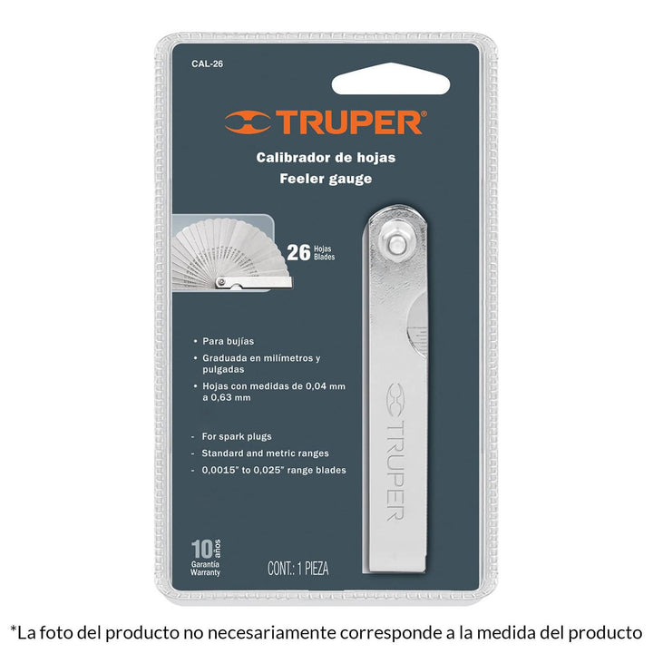 Calibrador Para Bujías 32 Hojas Truper - Mundo Tool 