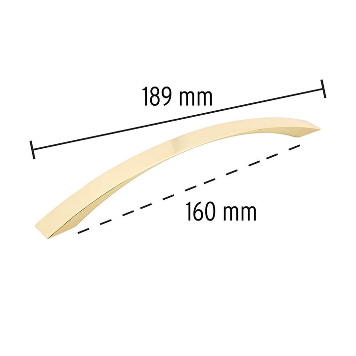 Jaladera Latón Brillante Estilo Moderno 160 M Hermex - Mundo Tool 