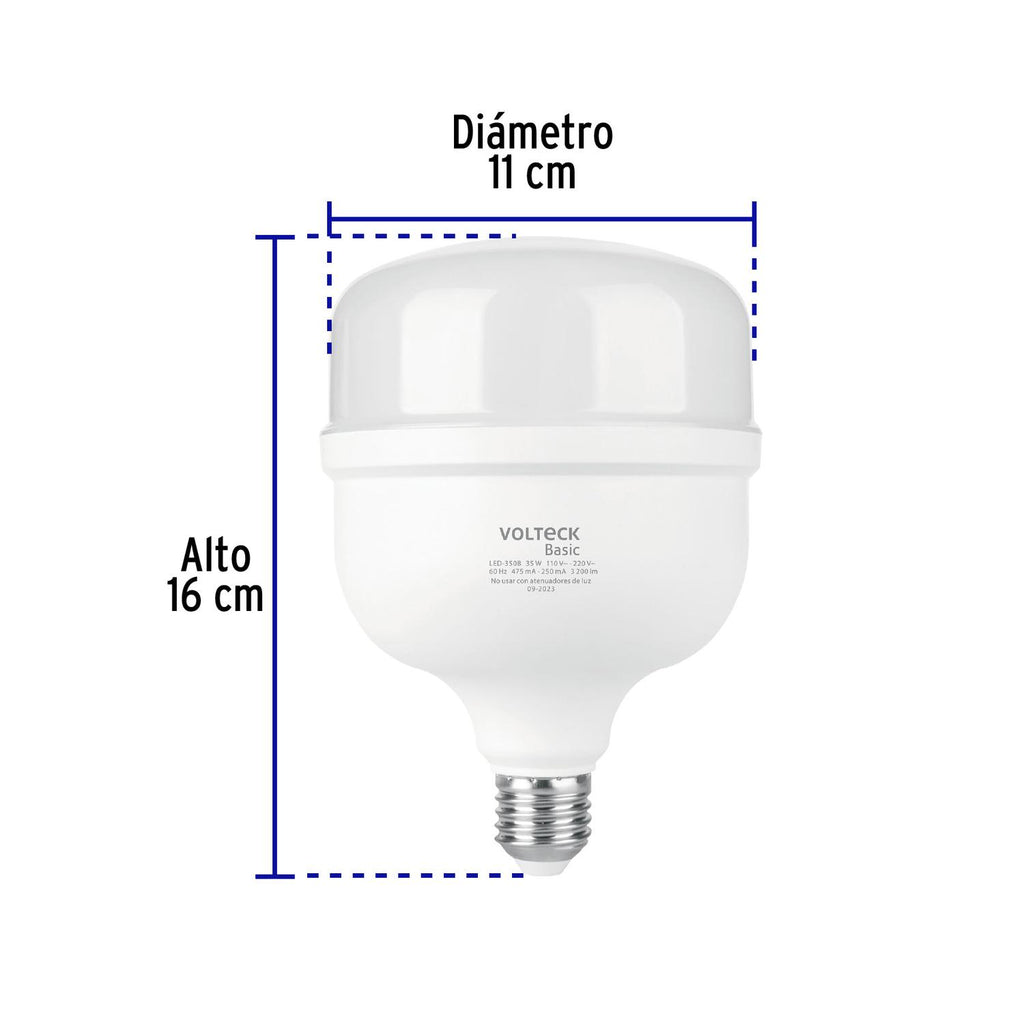 Lámpara LED alta potencia 35W (equiv. 300W) luz de día Basic - Mundo Tool 
