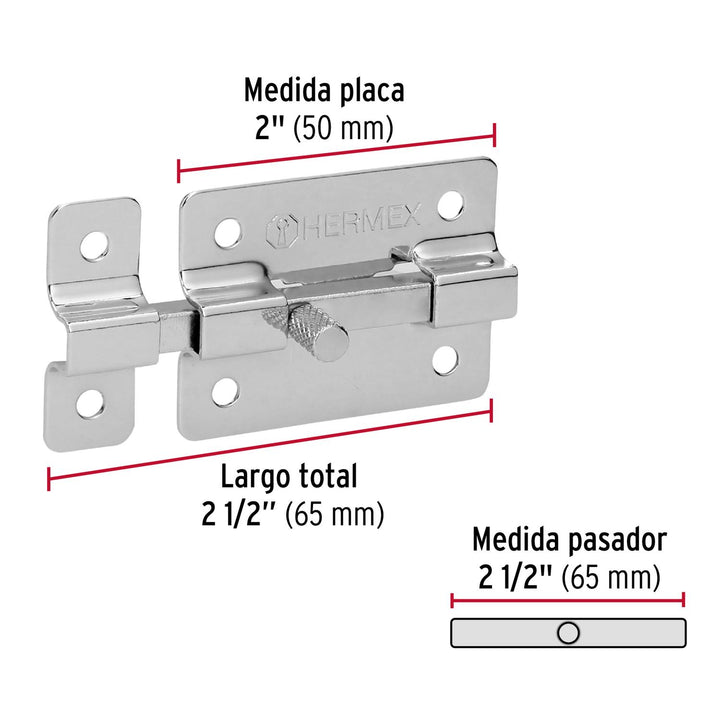 Pasador De Cromo 2' Hermex - Mundo Tool 