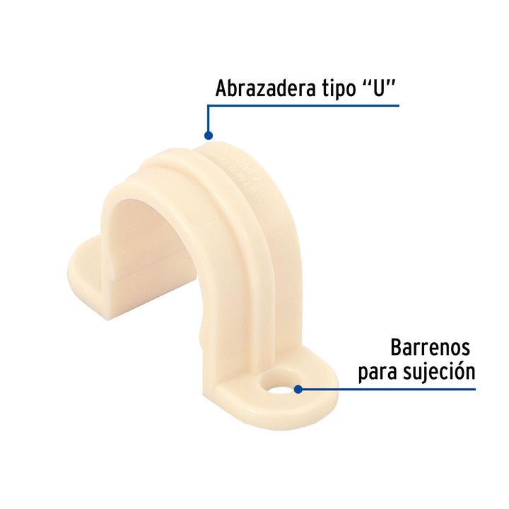 Abrazadera tipo "U" de CPVC de 1/2", Foset - Mundo Tool 