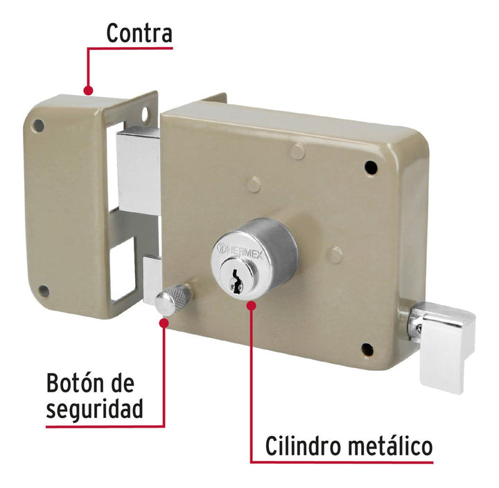Izquierda - Cerradura Sobreponer Instala-fácil Blister Herme - Mundo Tool 