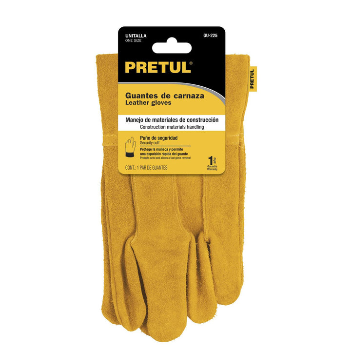 Guantes De Carnaza Cortos Pretul - Mundo Tool 