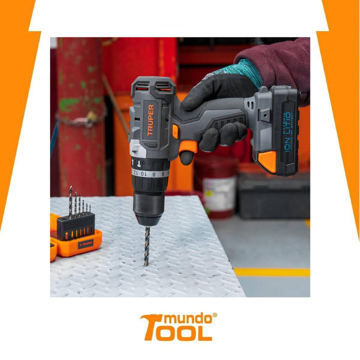 Juego de 11 brocas para metal y concreto en estuche, Truper - Mundo Tool 
