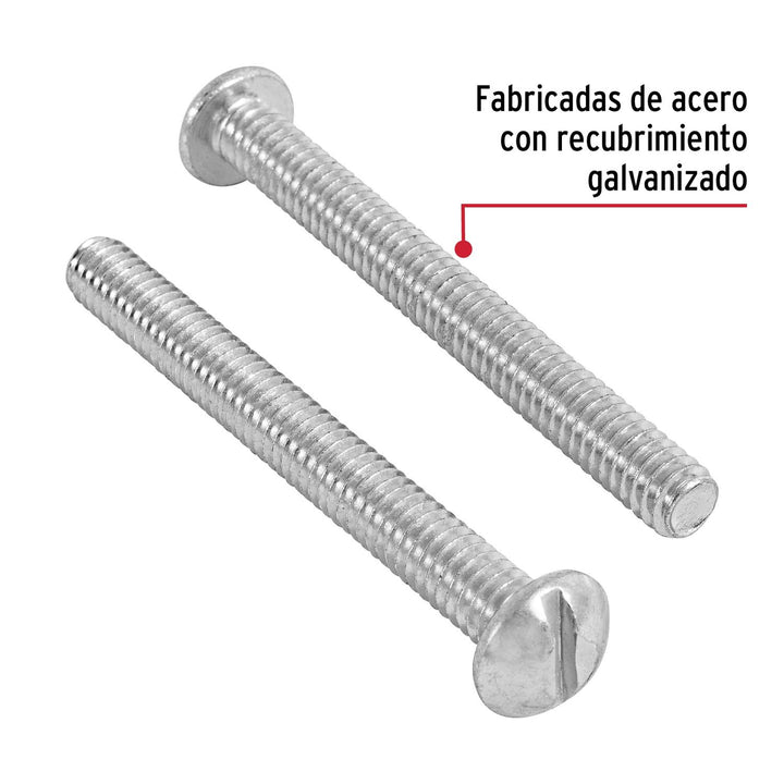 Tornillo Tipo Estufa 1/4x2 1/2' 50 Pzas Fiero - Mundo Tool 