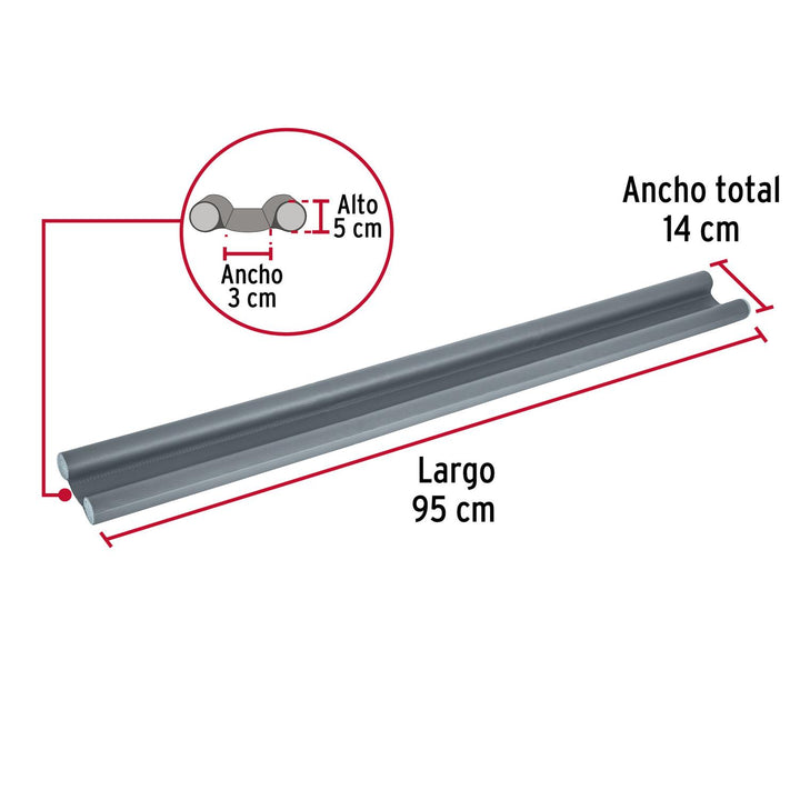 Guardapolvo con funda 100 cm, gris, Hermex - Mundo Tool 