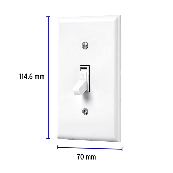 Placa armada interruptor sencillo, línea Standard, marfil - Mundo Tool 