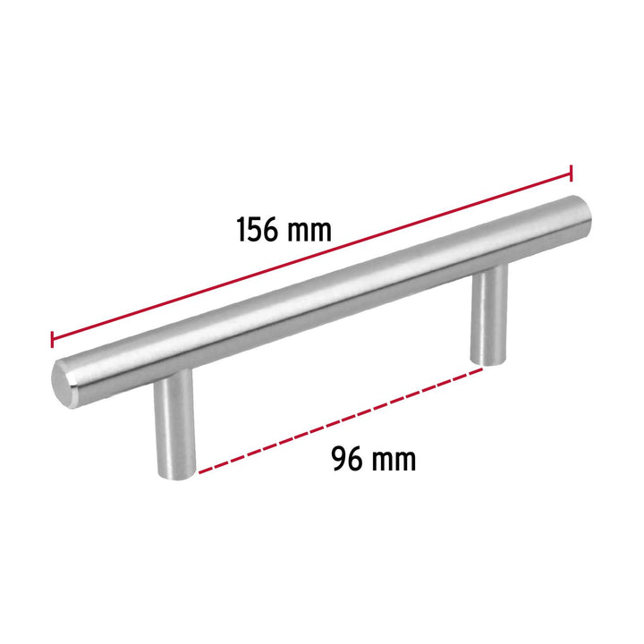 Jaladera Niquel Satinado Estilo Cilindro Hermex - Mundo Tool 