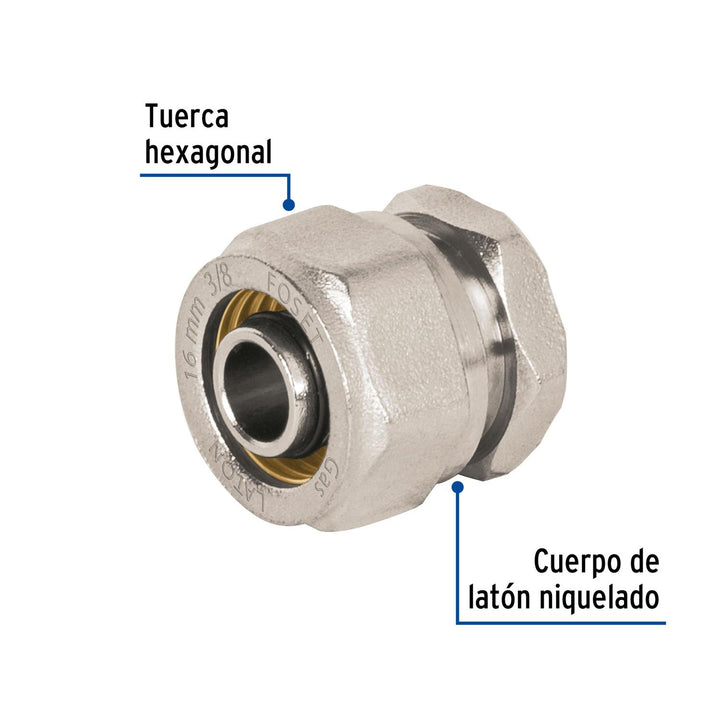 Tapón para PE-AL-PE, 3/8', Foset - Mundo Tool 