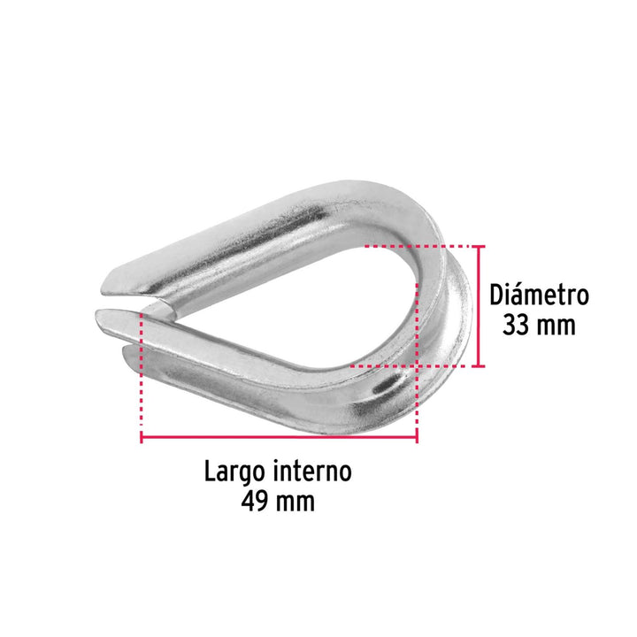 Guardacabo galvanizado 1/2' Fiero - Mundo Tool 