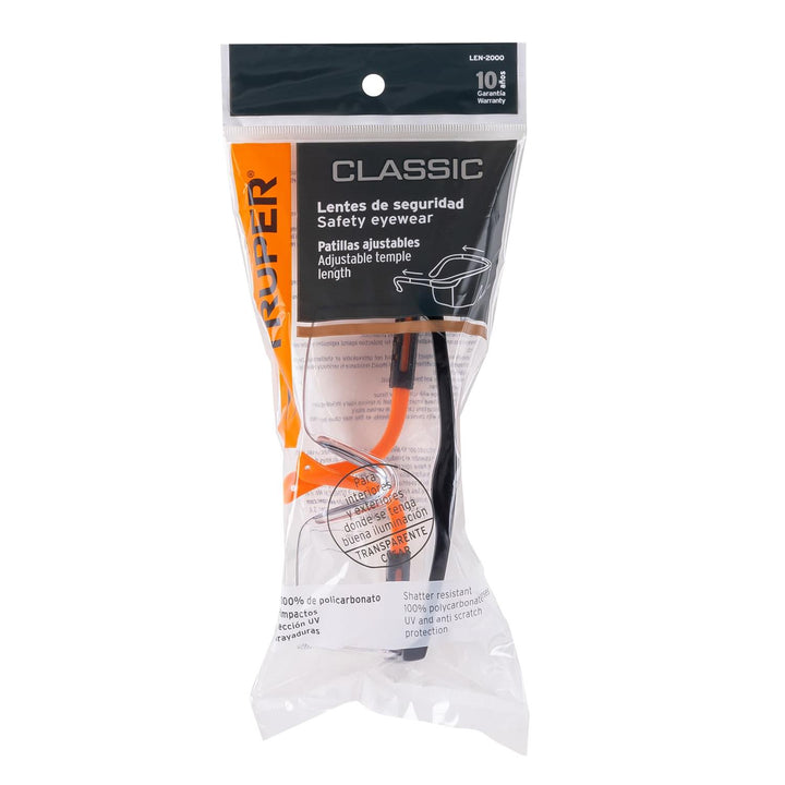 Lentes de seguridad ajustables transparentes, Truper Classic - Mundo Tool 