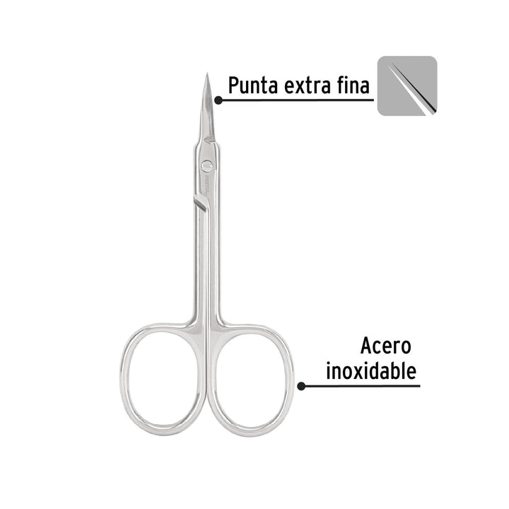 Tijera para manicure 3-1/2', punta fina, Pretul - Mundo Tool 