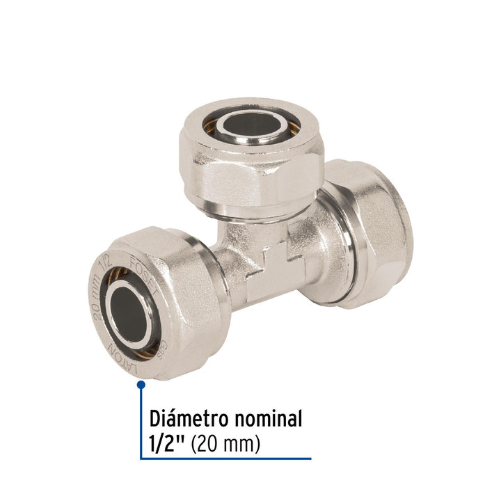Tee para PEALPE, 1/2', Foset - Mundo Tool 