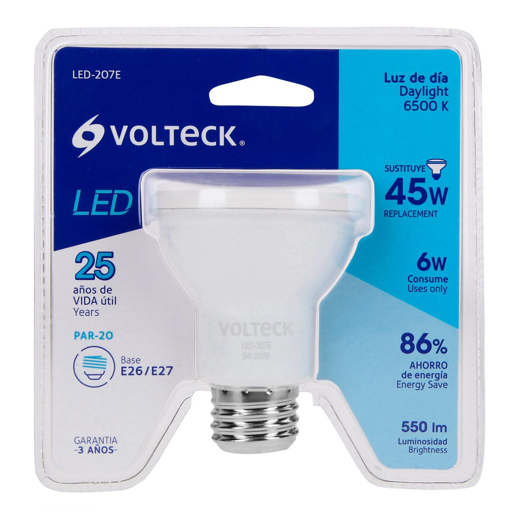 Lámpara de LED, PAR 20, 6 W, luz de día Volteck - Mundo Tool 