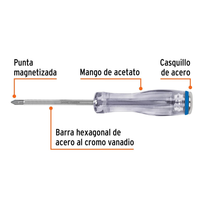 Desarmador de golpe 3/16X3" de cruz Truper - Mundo Tool 