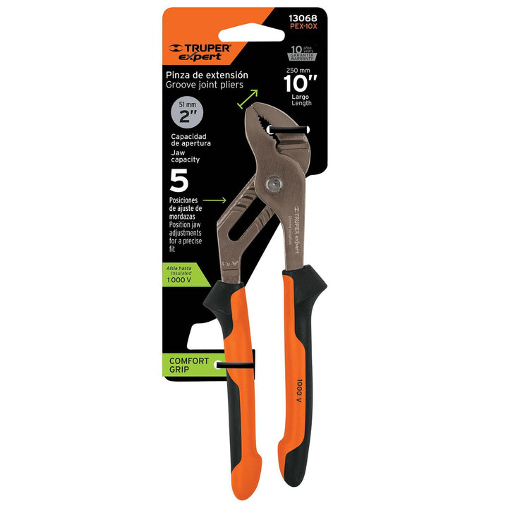 Pinzas de extensión 10', mango comfort grip Truper - Mundo Tool 