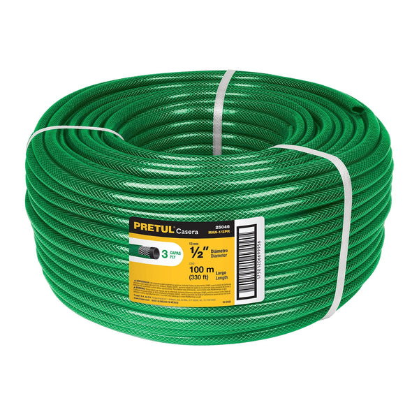 Pretul MAN-1/2PR, Manguera de 1/2″, reforzada 3 capas, rollo de 100 m Pretul - Mundo Tool 