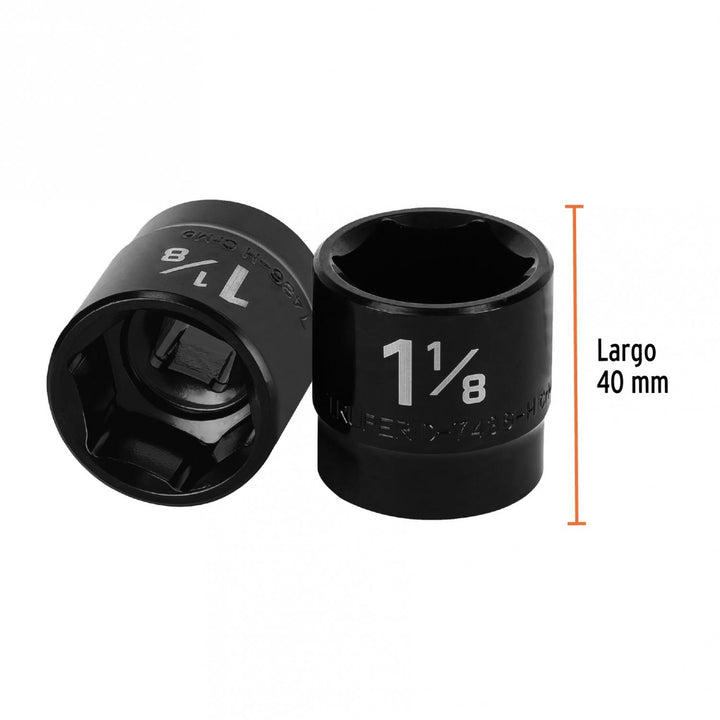 Dado de impacto 1-1/8" cuadro 1/2" Truper - Mundo Tool 