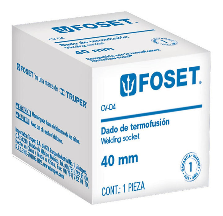 Dado Para Termofusora De 40 Mm Foset - Mundo Tool 