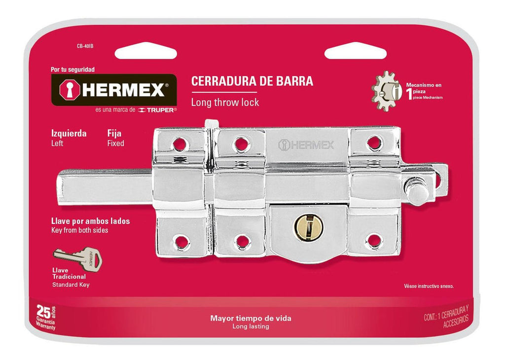 Cerradura De Barra Fija Izquierda Hermex - Mundo Tool 