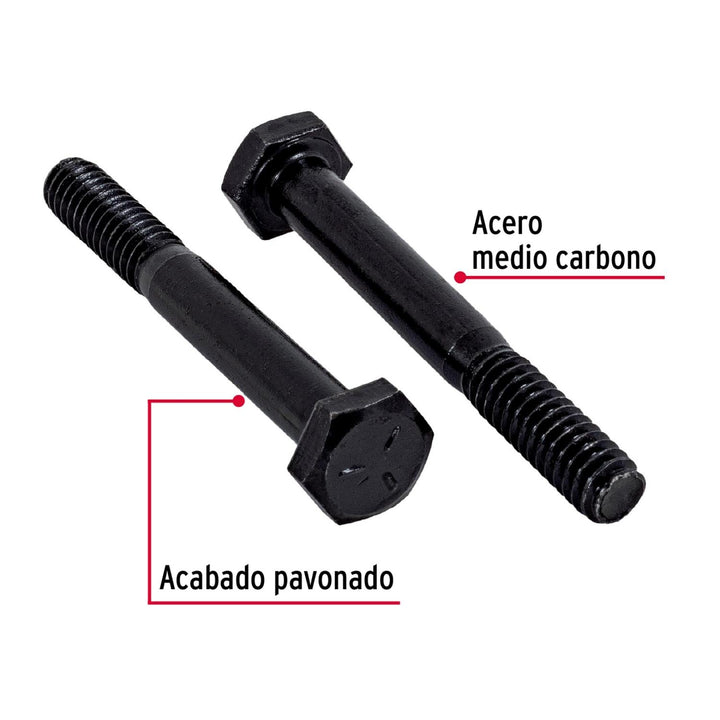 Tornillo Grado 5, 1/4 x 2', bolsa con 60 piezas Fiero - Mundo Tool 