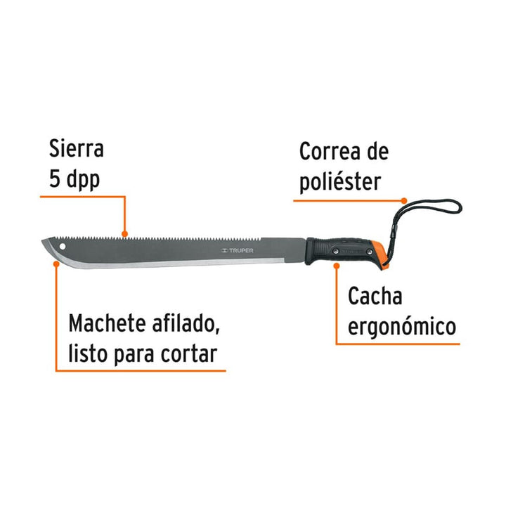 Machete Doble Filo 18' Truper - Mundo Tool 