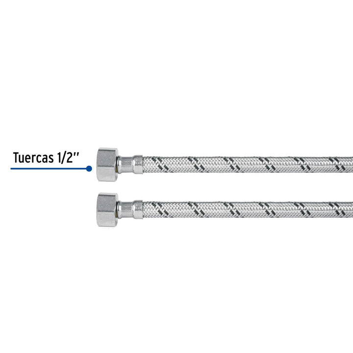 Manguera para fregadero 55cm acero inoxidable Foset - Mundo Tool 