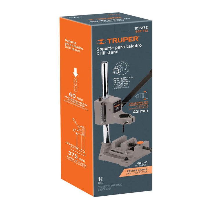 Soporte vertical para taladro 3/8"-1/2", Truper - Mundo Tool 