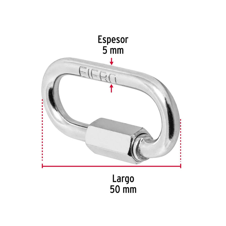 Bandola Con Seguro De Acero 3/16' Fiero - Mundo Tool 