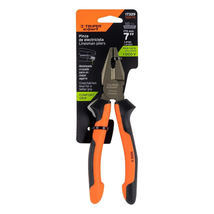 Pinza De Electricista 7' Mango Comfort Grip Truper - Mundo Tool 