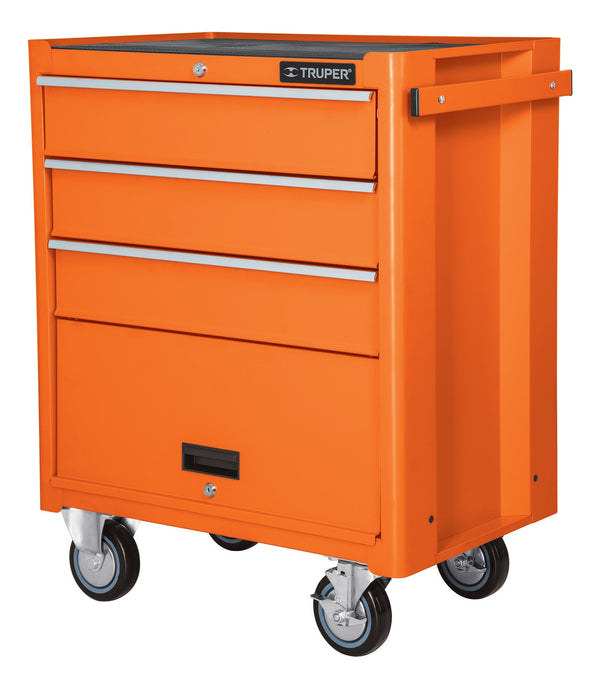 Gabinete Metálico Móvil, 4 Cajones, Capacidad 90 Kg. Truper - Mundo Tool 