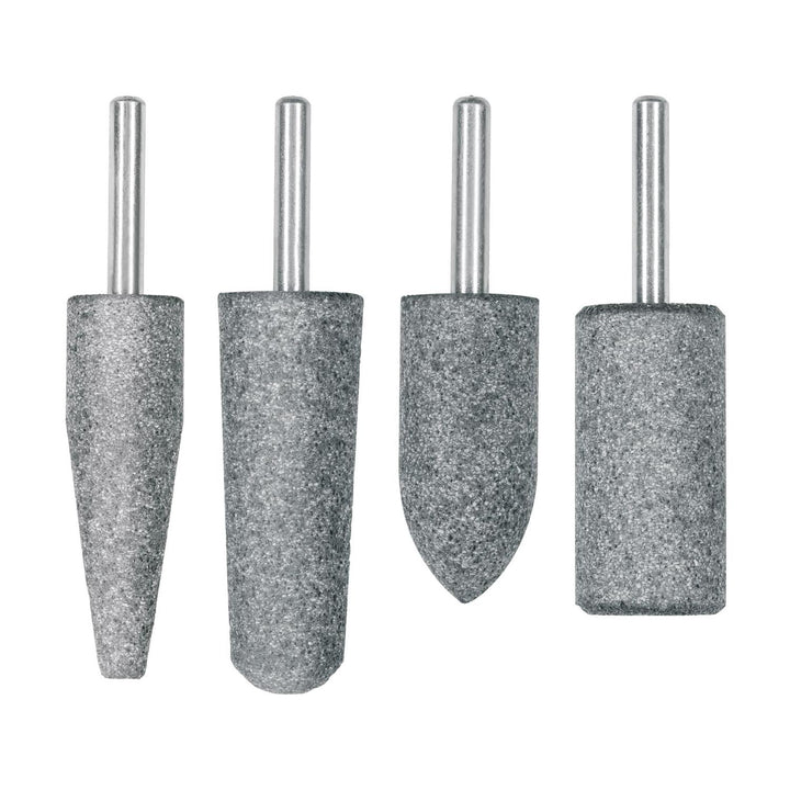 Juego de 4 piedras montadas zanco 1/4", acero inoxidable - Mundo Tool 