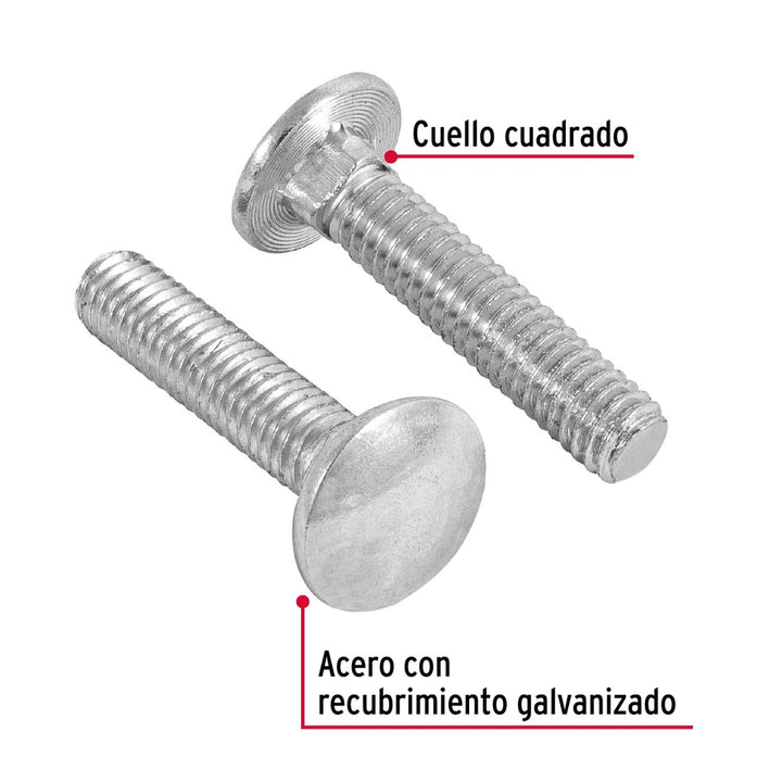 Tornillo Tipo Coche 5/16x1-1/2' 50pzs Fiero - Mundo Tool 