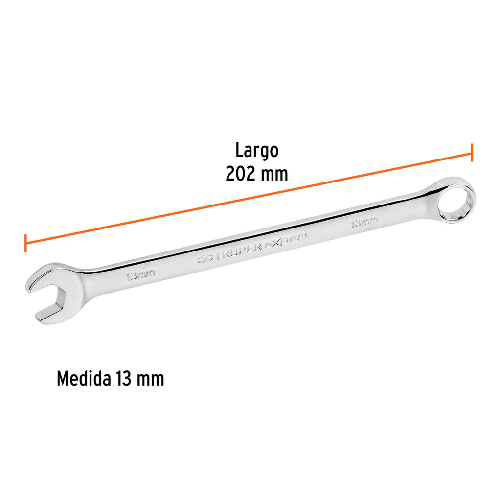 Llave combinada extralarga 13 mm x 202 mm de largo, Expert - Mundo Tool 
