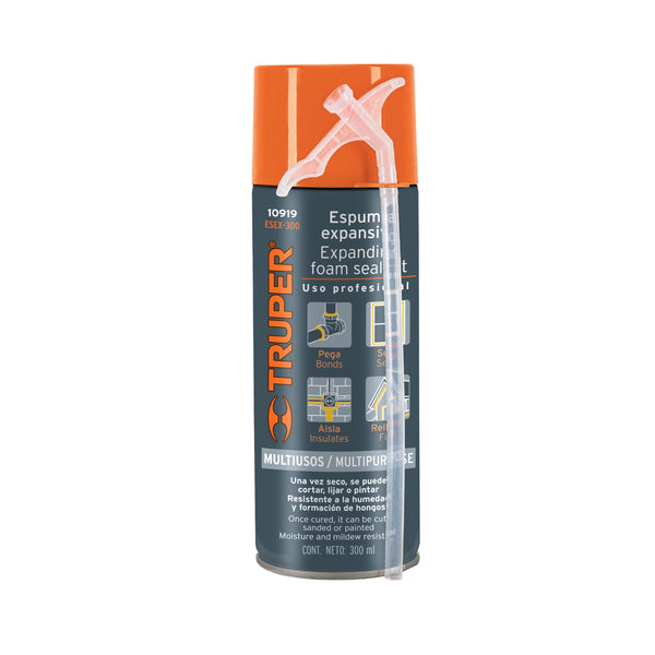 Truper ESEX-300, Espuma expansiva, multiusos, 300 ml - Mundo Tool 