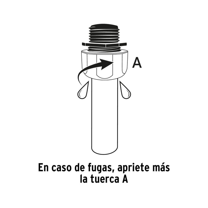 Conector 1/2' macho de ABS con tuerca de ajuste manual - Mundo Tool 