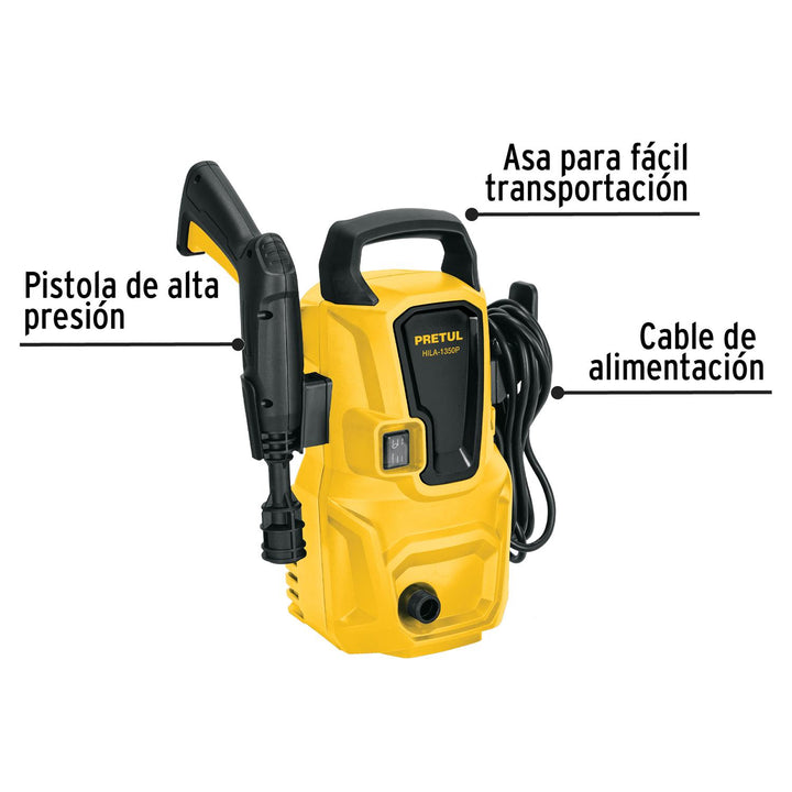 Hidrolavadora eléctrica 1350 PSI, Pretul - Mundo Tool 