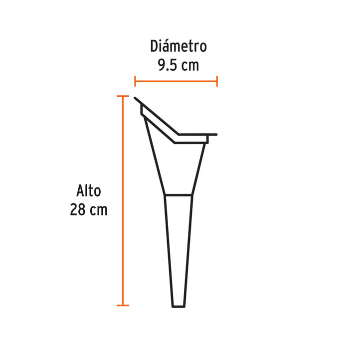 Embudo plástico 2.5' Truper - Mundo Tool 