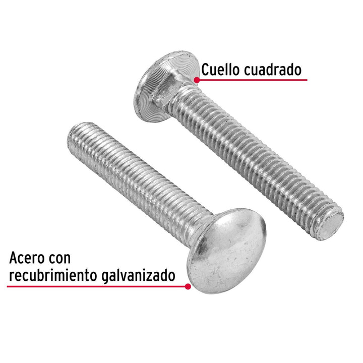 Tornillo tipo coche, 1/2 x 3', bolsa con 20 piezas Fiero - Mundo Tool 