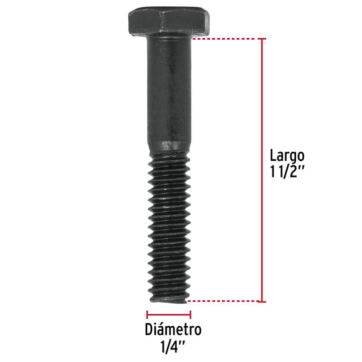 Tornillo Grado 5, 1/4 x 1-1/2', bolsa con 80 piezas Fiero - Mundo Tool 