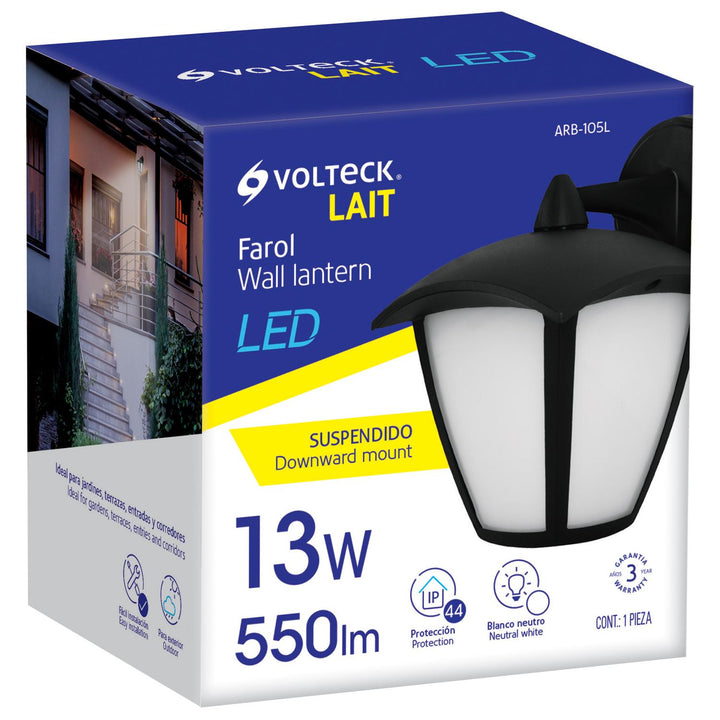 Arbotante Farol Suspendido De Led, 750 Lm Volteck - Mundo Tool 