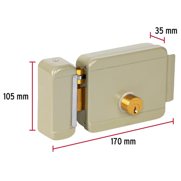 Cerradura electromecánica sin botón, izquierda, Hermex - Mundo Tool 