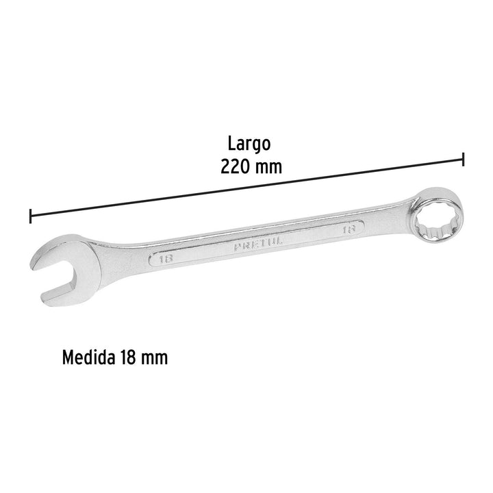 Llave Combinada Mm 18 X 215 Mm Pretul - Mundo Tool 