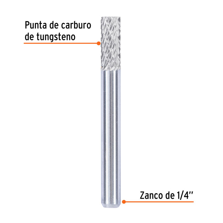 Lima rotativa cilindrica 1/4, SA-1, TRUPER - Mundo Tool 