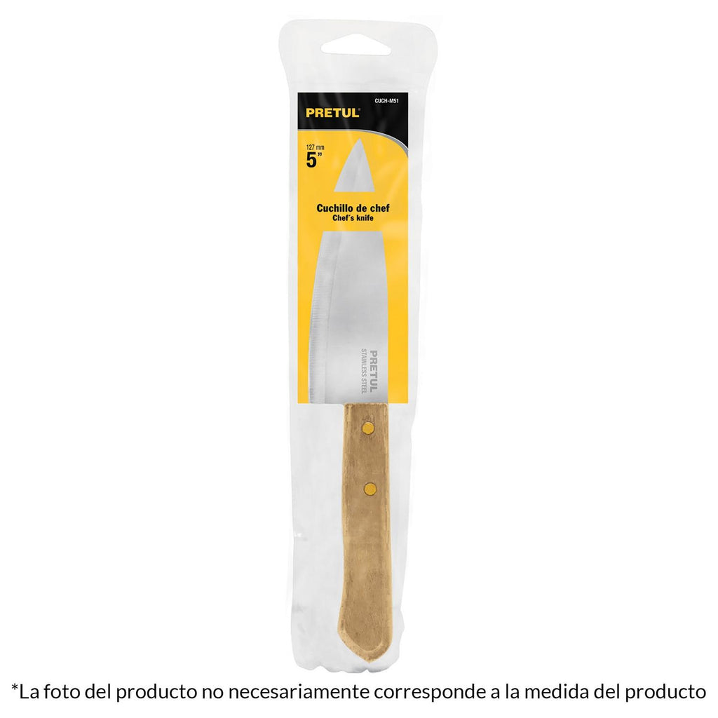 Cuchillo De Chef Mango Madera 8' Pretul - Mundo Tool 
