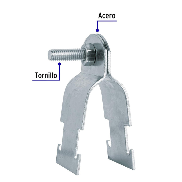 Abrazadera para unicanal 1", Volteck - Mundo Tool 